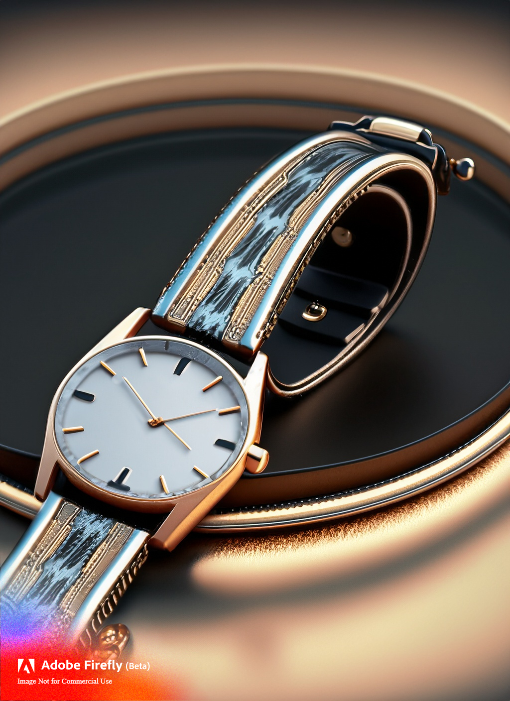 Majestic Silver-Gold Smart Watch